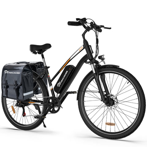 EVERCROSS EK28 28" 500W Electric Mountain Bike, 60-Mile Range, Max 20 MPH, 7-Speed, Removable Battery