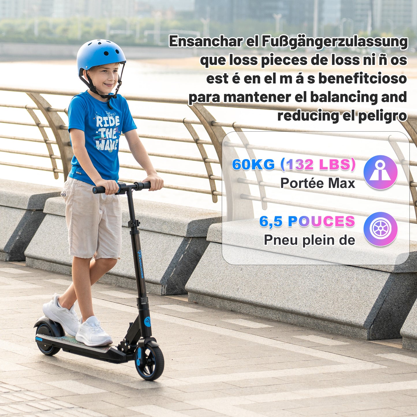 EVERCROSS EV06C children's electric scooter for 6-12 years