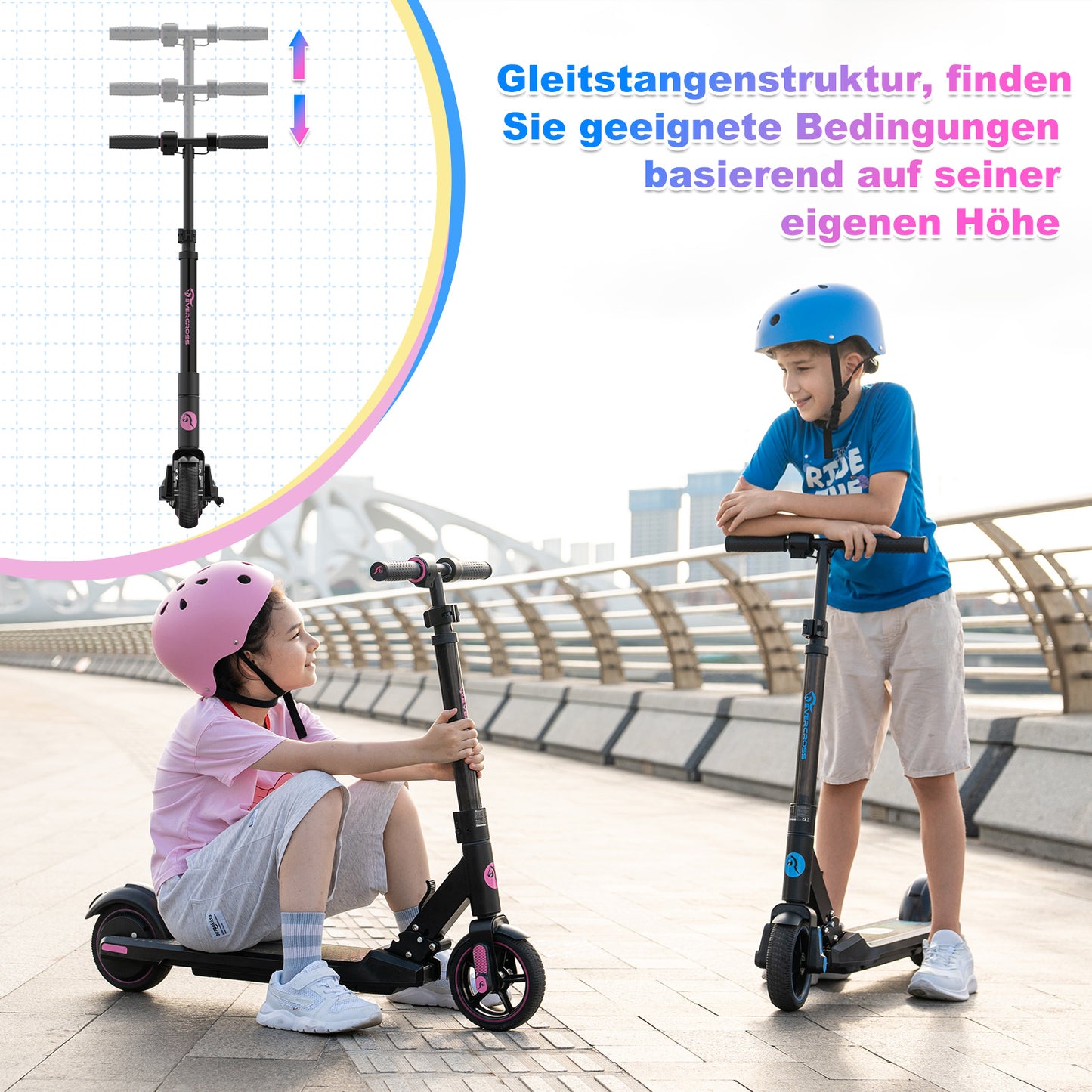 EVERCROSS EV06C children's electric scooter for 6-12 years