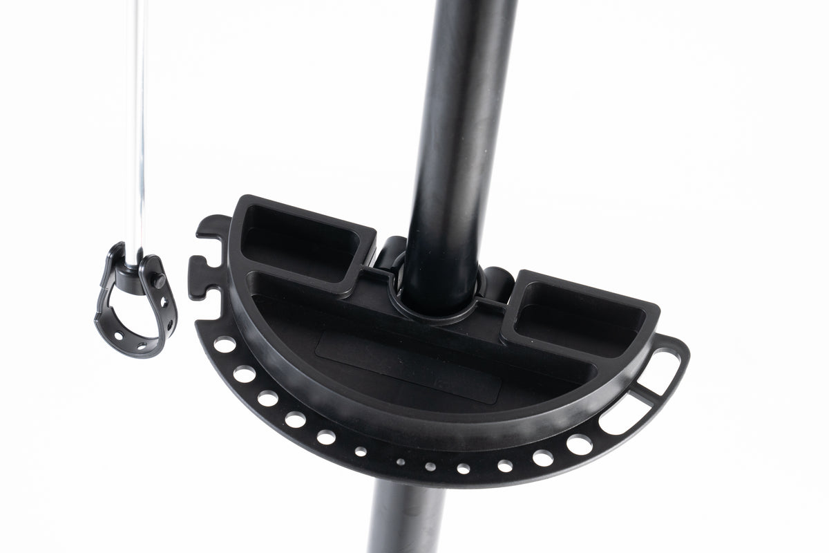 EVERCROSS Klappbarer Fahrrad-Montageständer mit 360° drehbarer Klemme, höhenverstellbar bis 1,73 m, magnetische Werkzeugablage, stabiles Dreibein-Stativ