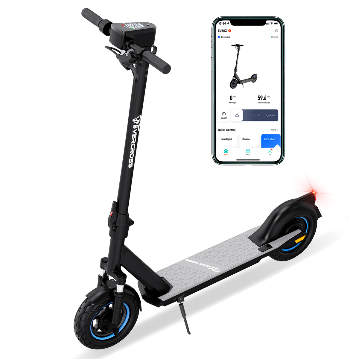 EVERCROSS EV10Z Electric Scooter, 10 Solid Tires & 500W Motor