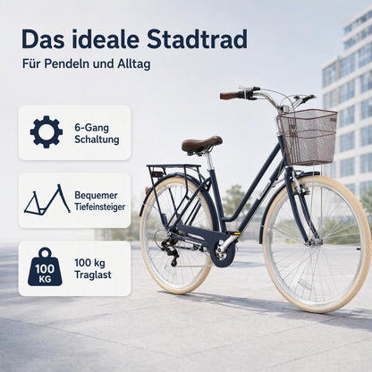 EVERCROSS EM10 28-Zoll-Citybike für Erwachsene