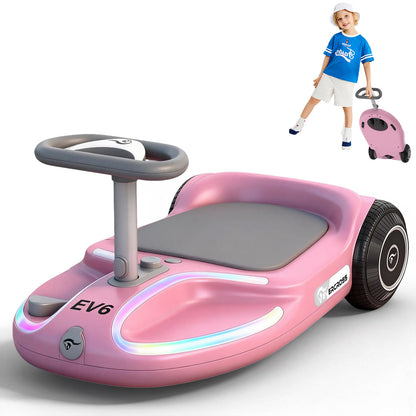 EVERCROSS EV6 Elektrofahrzeug für Kinder, Vier-in-Eins-Schaukelauto mit Pedalen