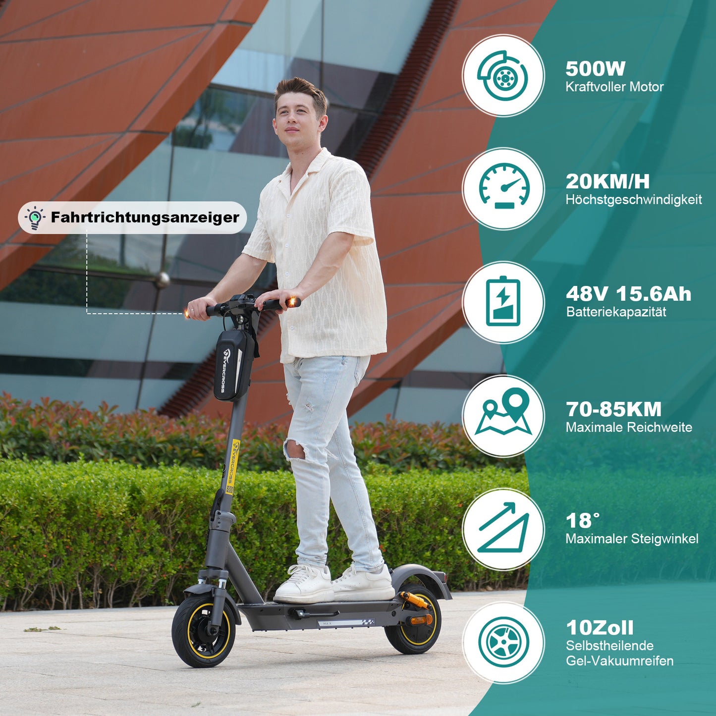 EVERCROSS EV10S MAX ABE Faltbarer Elektroroller-Upgrade