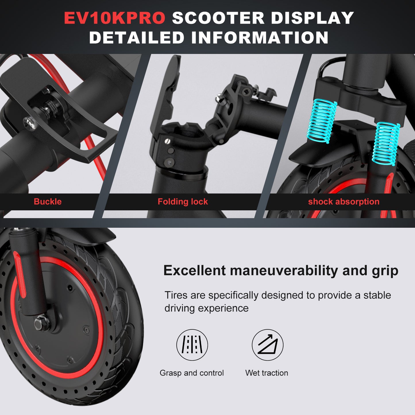 EVERCROSS EV10K PRO Klappbarer E-Scooter（Nicht-ABE）