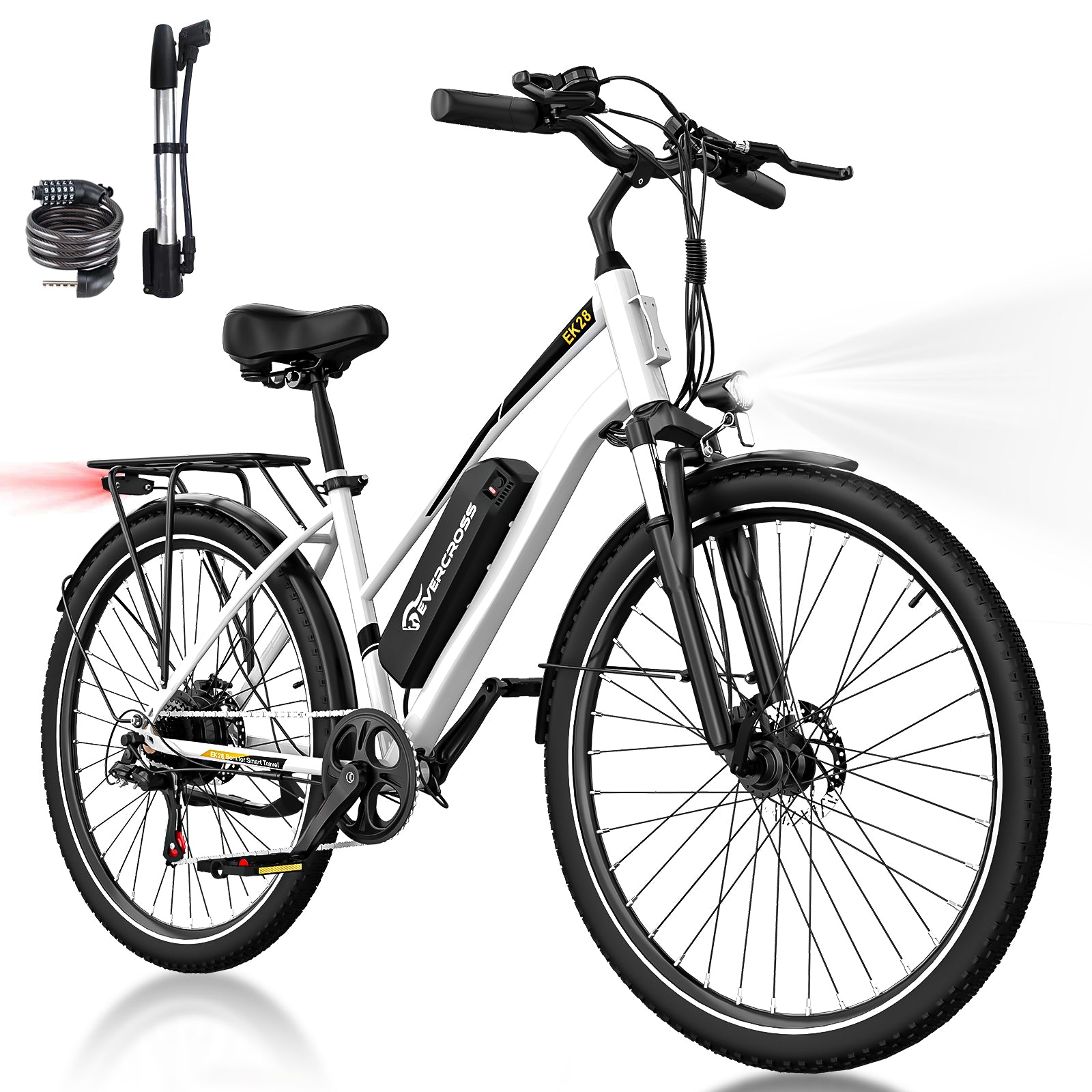 elektro damenfahrrad 28 zoll EVERCROSS EK28 28-Zoll-Reifen-Elektrofahrrad – evercross.eu