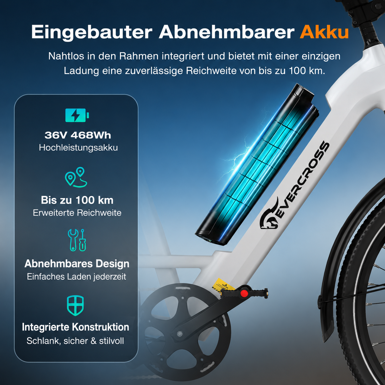 EVERCROSS EK25 Elektrofahrrad für Erwachsene