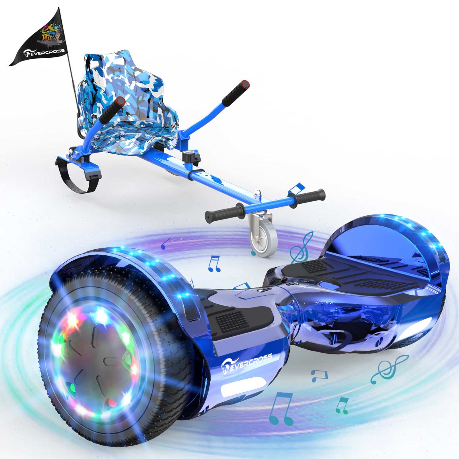 EVERCROSS XP10 Hoverboard, Self Balancing Scooter 6.5" with Seat