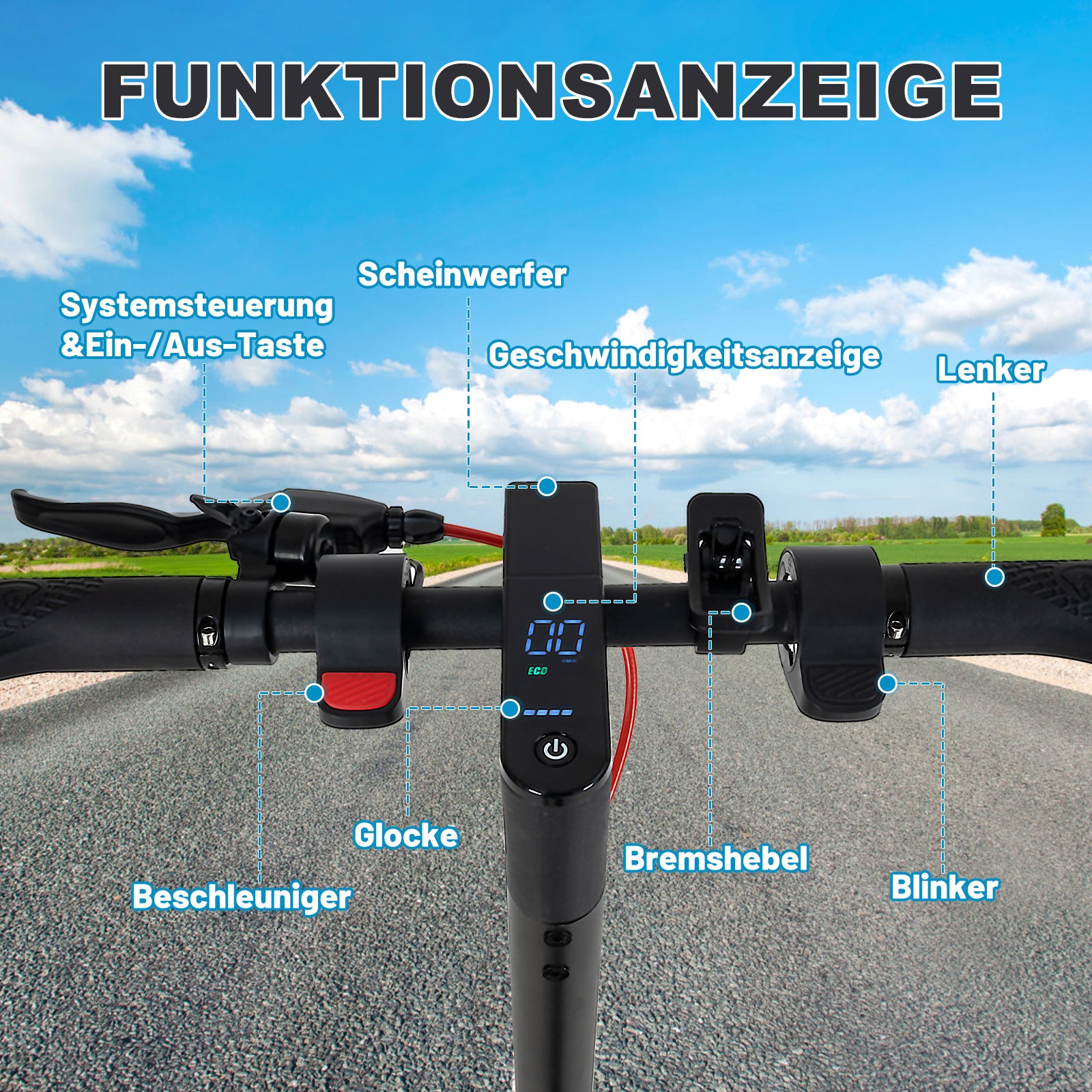 DEC-EVERCROSS EV85F Faltbarer Elektroroller (ABE)