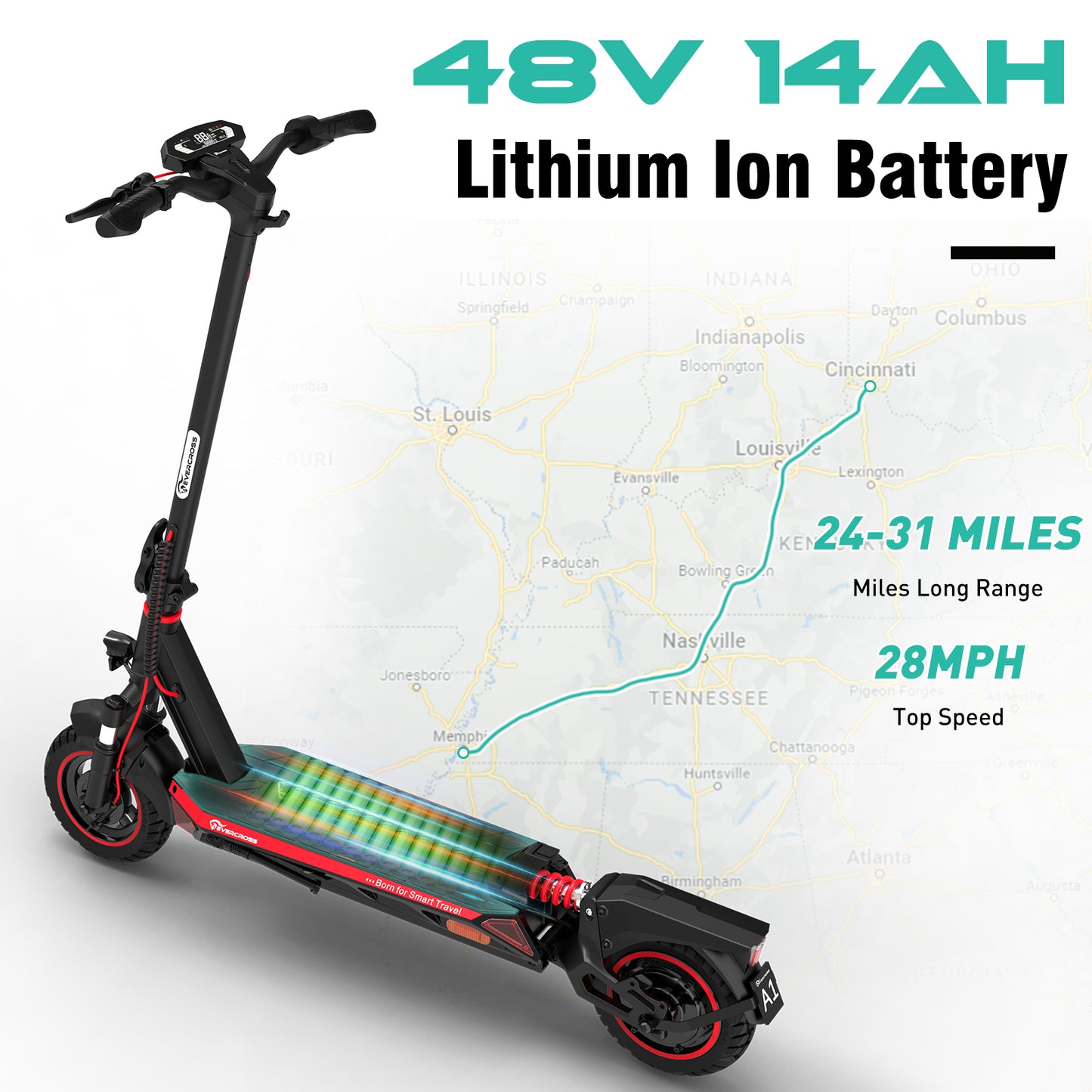 Rodillo eléctrico EVERCROSS A1 Faltbarer（ABE）