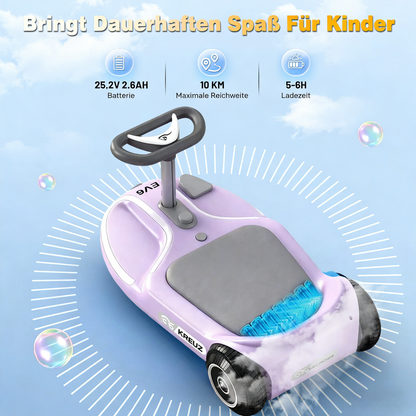 EVERCROSS EV6 Elektrofahrzeug für Kinder, Vier-in-Eins-Schaukelauto mit Pedalen