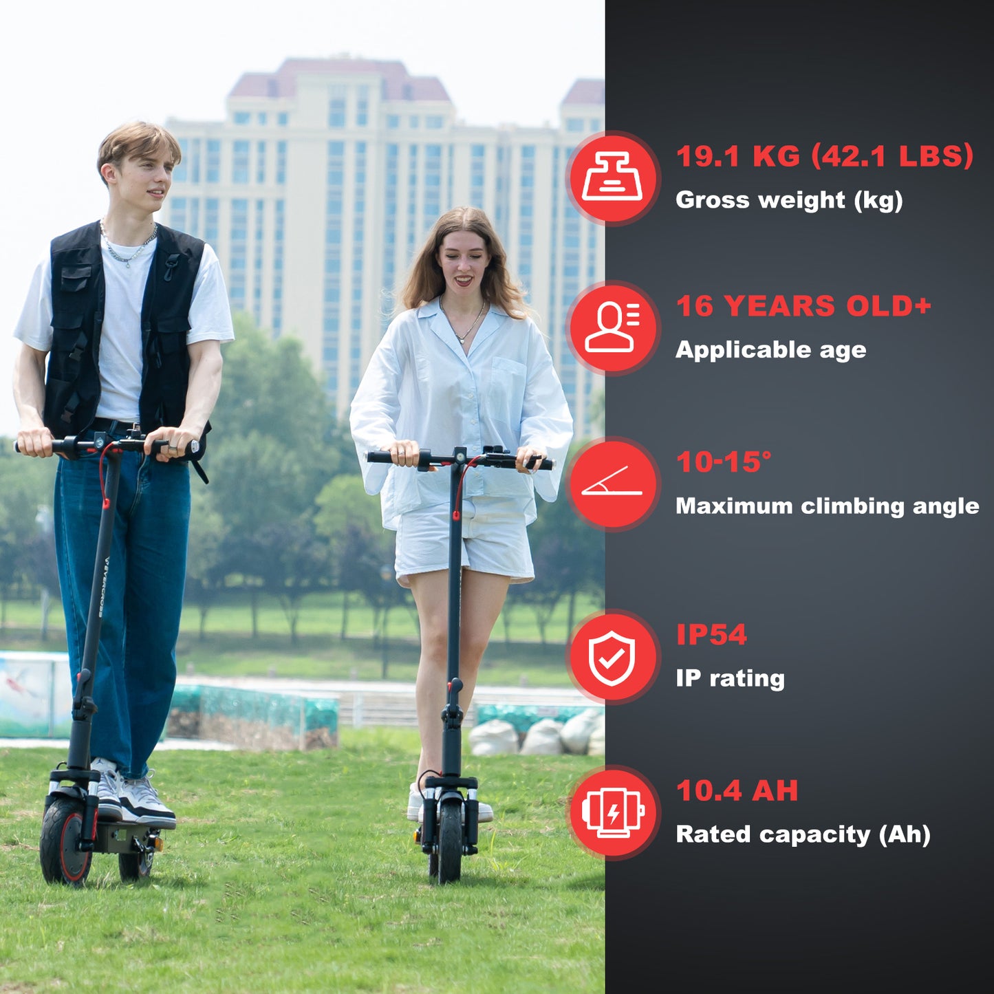 EVERCROSS EV10K PRO Klappbarer E-Scooter（Nicht-ABE）