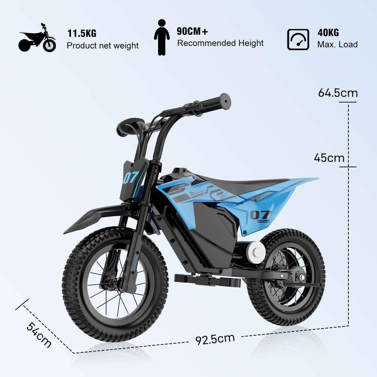 EVERCROSS EV13M Kinder-Elektromotorrad für Kinder von 3-7 Jahren