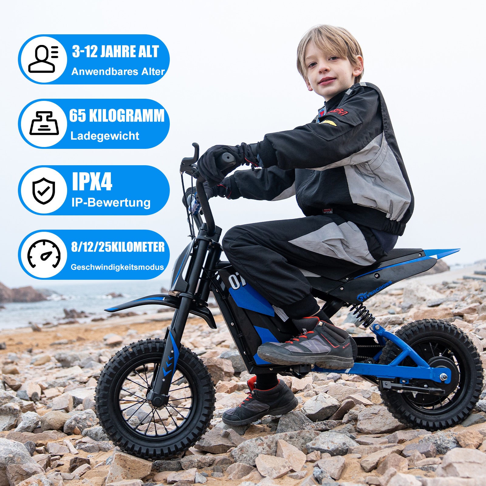 crossbike kinder 12 jahre EVERCROSS EV12M Kinder-Elektromotorrad – Sicherer Fahrspaß für Kids – evercross.eu