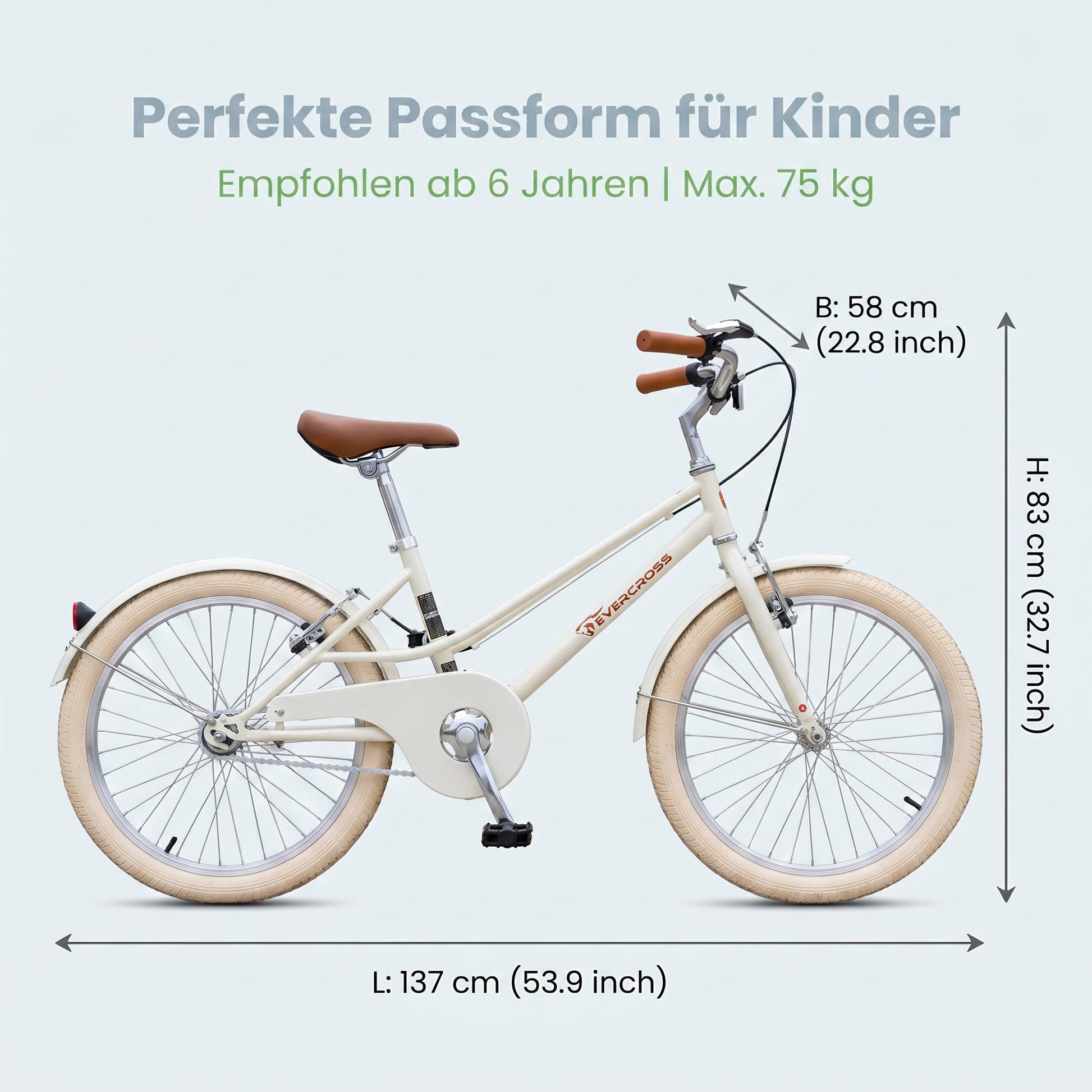 EVERCROSS EM2 Kids' Bicycle 20 inch Retro for children aged 6 and up