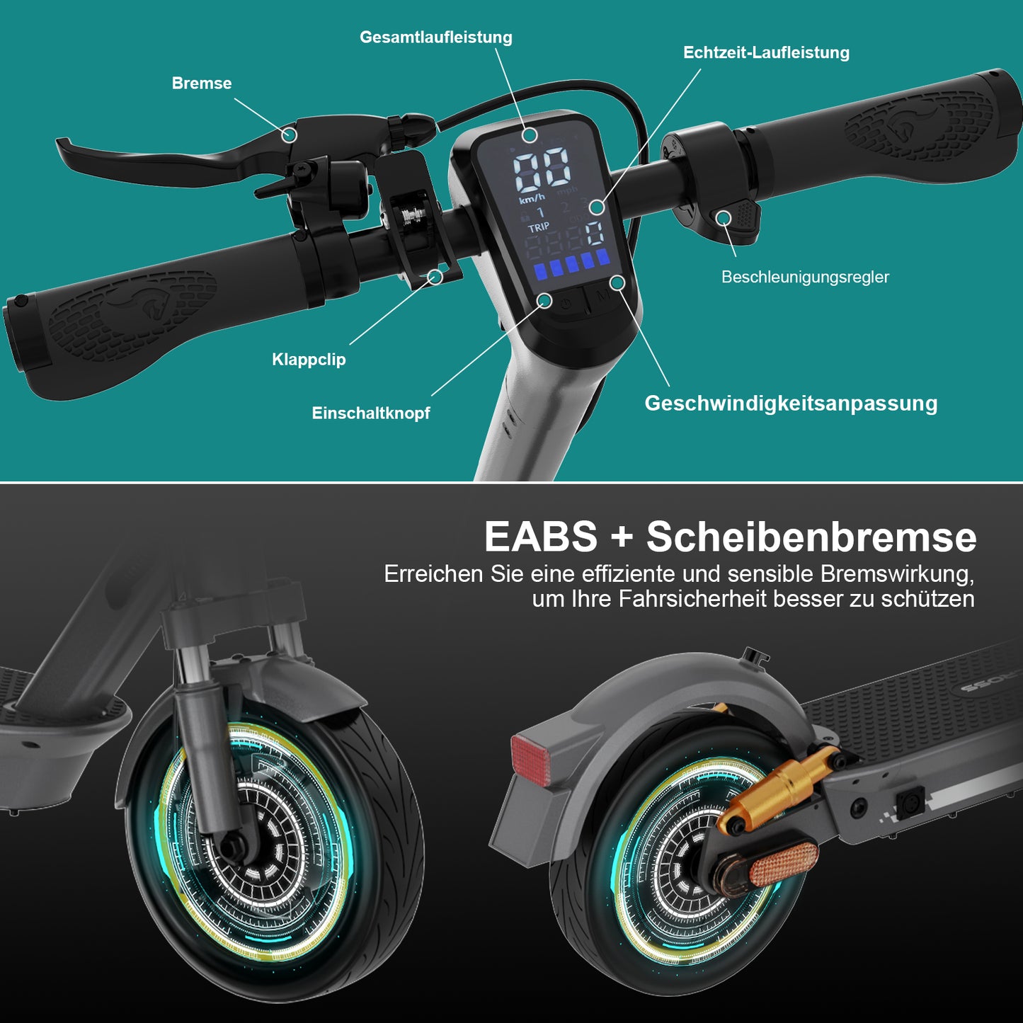 EVERCROSS EV10S MAX Foldable Electric Scooter (ABE)