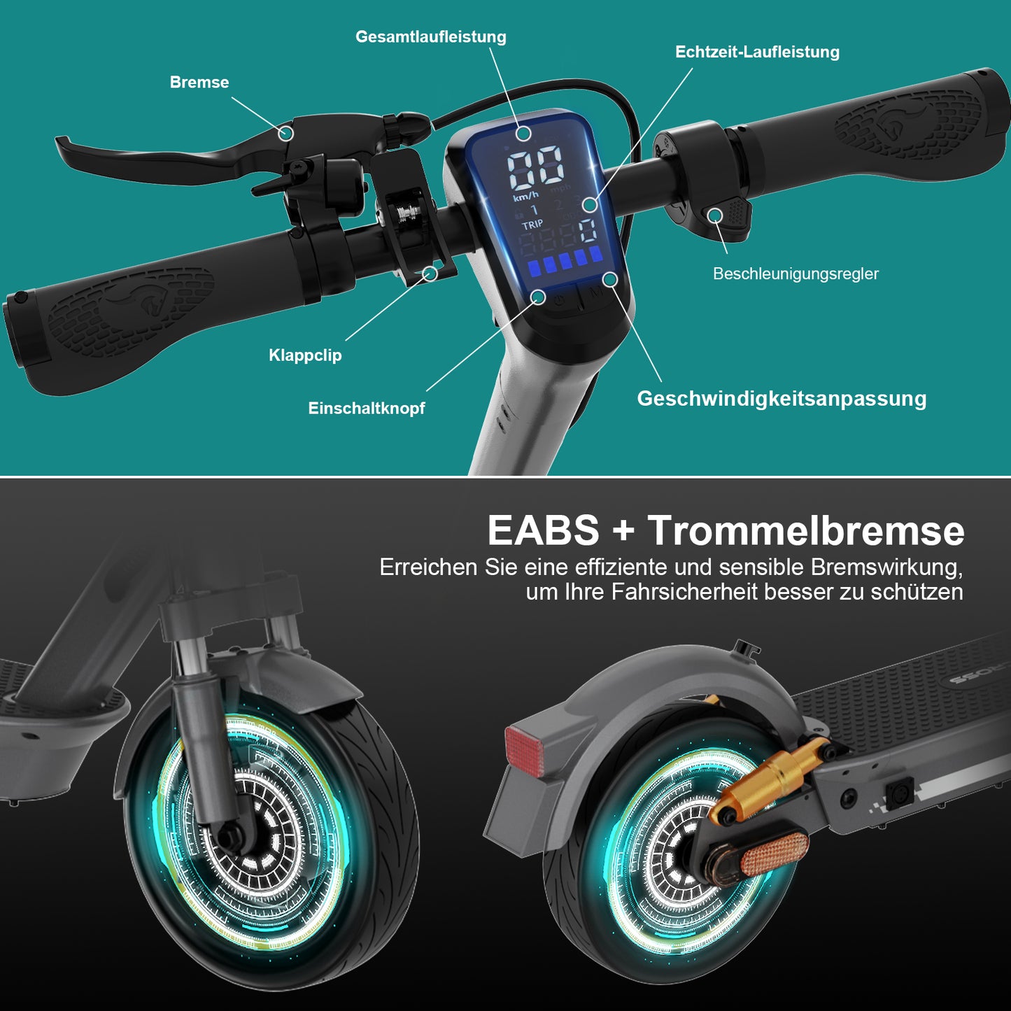 EVERCROSS EV10S MAX Foldable Electric Scooter (ABE)