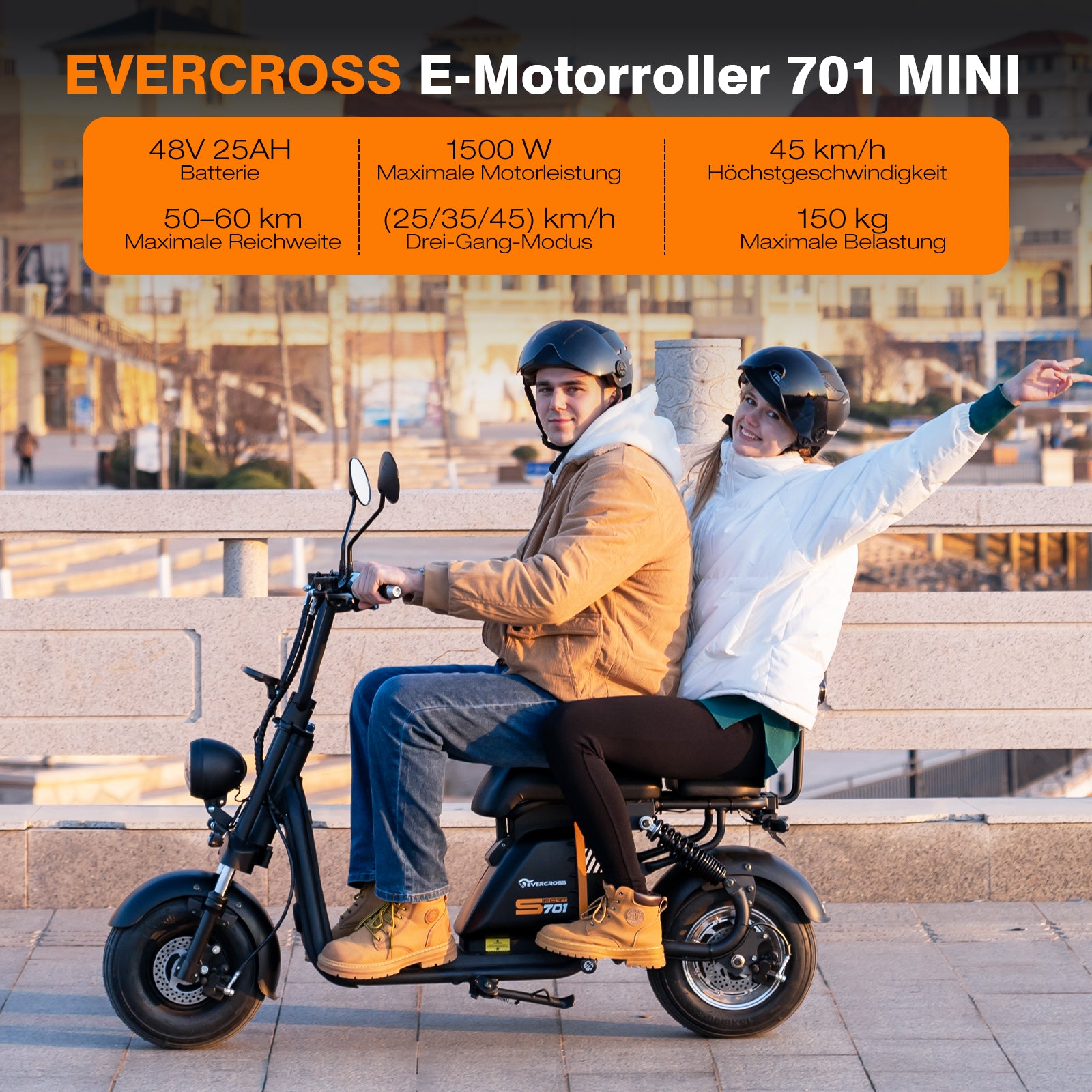 Evercross 701 1500W Zweisitziges Elektromotorrad