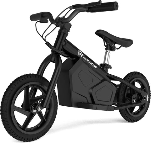 EVERCROSS EV06M Elektro fahrrad für Kinder 24V 100W Elektro-Balance-Bike mit 12 "Inflat-Reifen und verstellbarem Sitz, elektrisches Motorrad für Kinder ab 3 Jahren