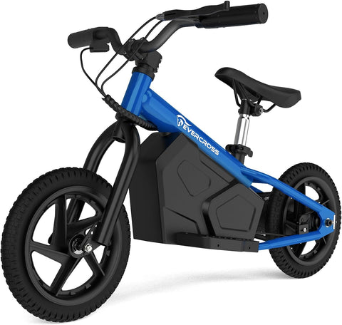 EVERCROSS EV06M Vélo électrique pour enfants 24V 100W Vélo d'équilibre électrique avec pneu à plat 12 "et siège réglable, moto électrique pour enfants de 3 ans et plus