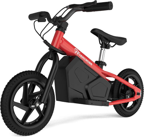 EVERCROSS EV06M Bici Elettrica per Bambini 24V 100W con Pneumatico Inflat da 12 "e Sedile Regolabile, Moto Elettrica per Bambini Età 3 +