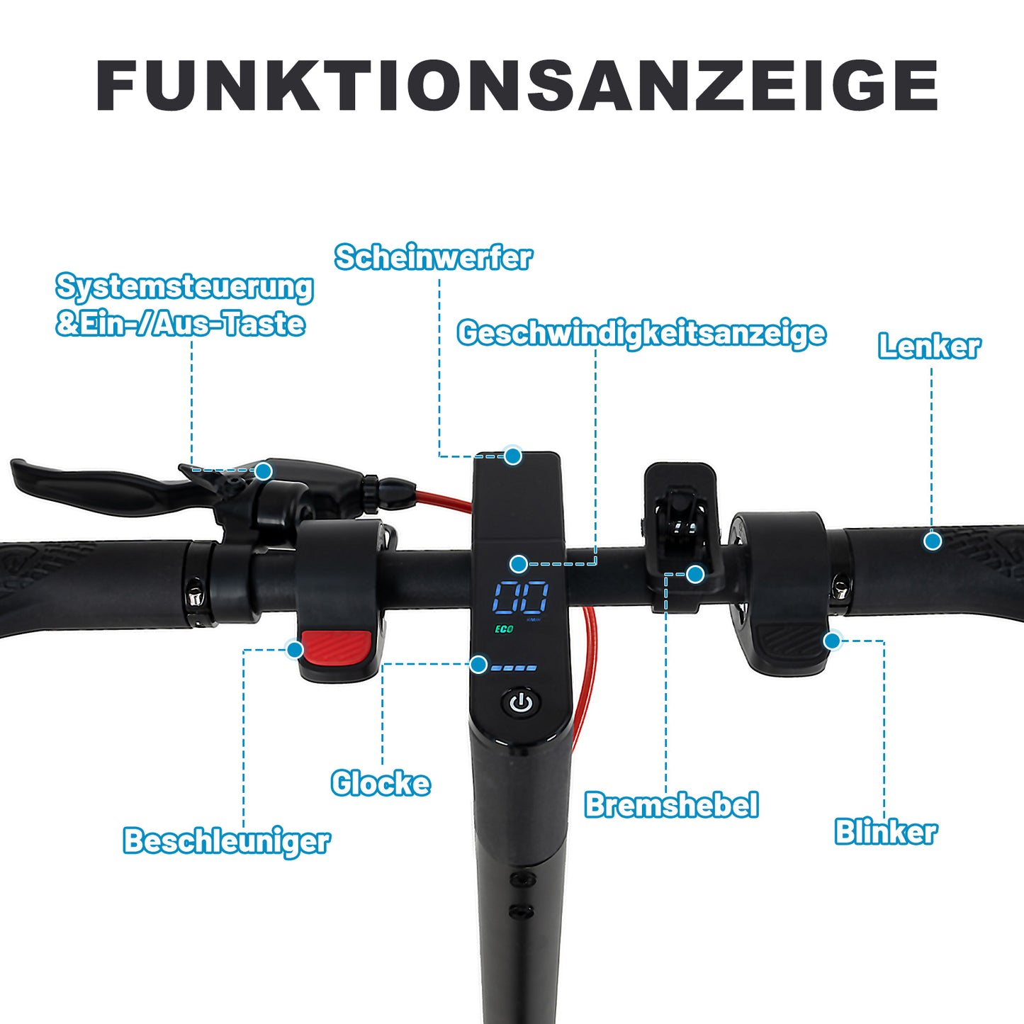 DEC-EVERCROSS EV85F Faltbarer Elektroroller (ABE)