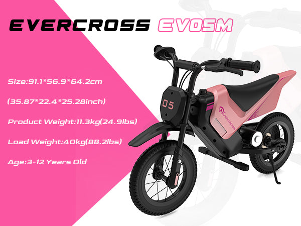 EVERCROSS EV05M 3-12 Jahre altes Kinder-Elektromotorrad