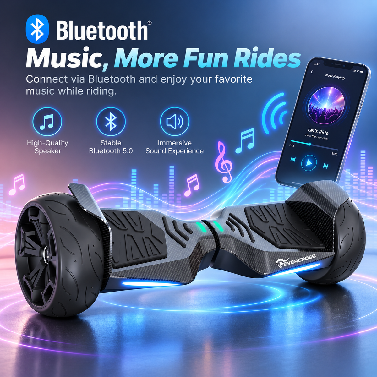 EVERCROSS EV9 8,5" Offroad-Hoverboard, Geländetaugliches Hoverboard