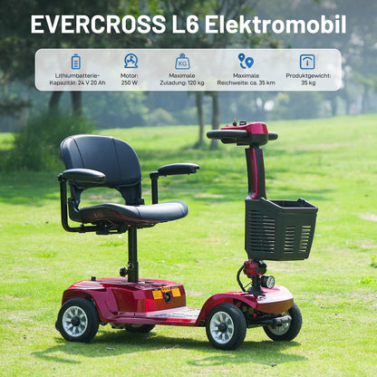 EVERCROSS L6 Elektromobil – faltbar, 4-Rad, mit Korb