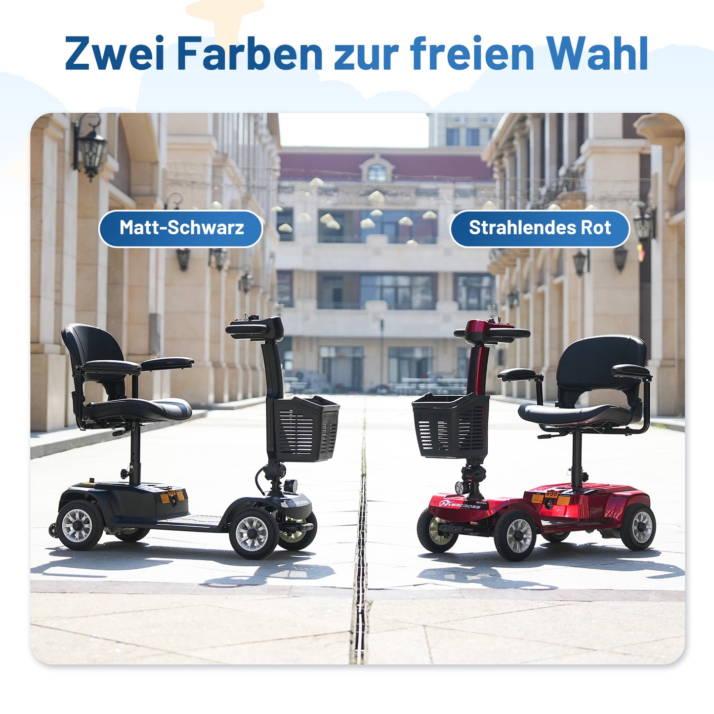 EVERCROSS L6 Elektromobil – faltbar, 4-Rad, mit Korb