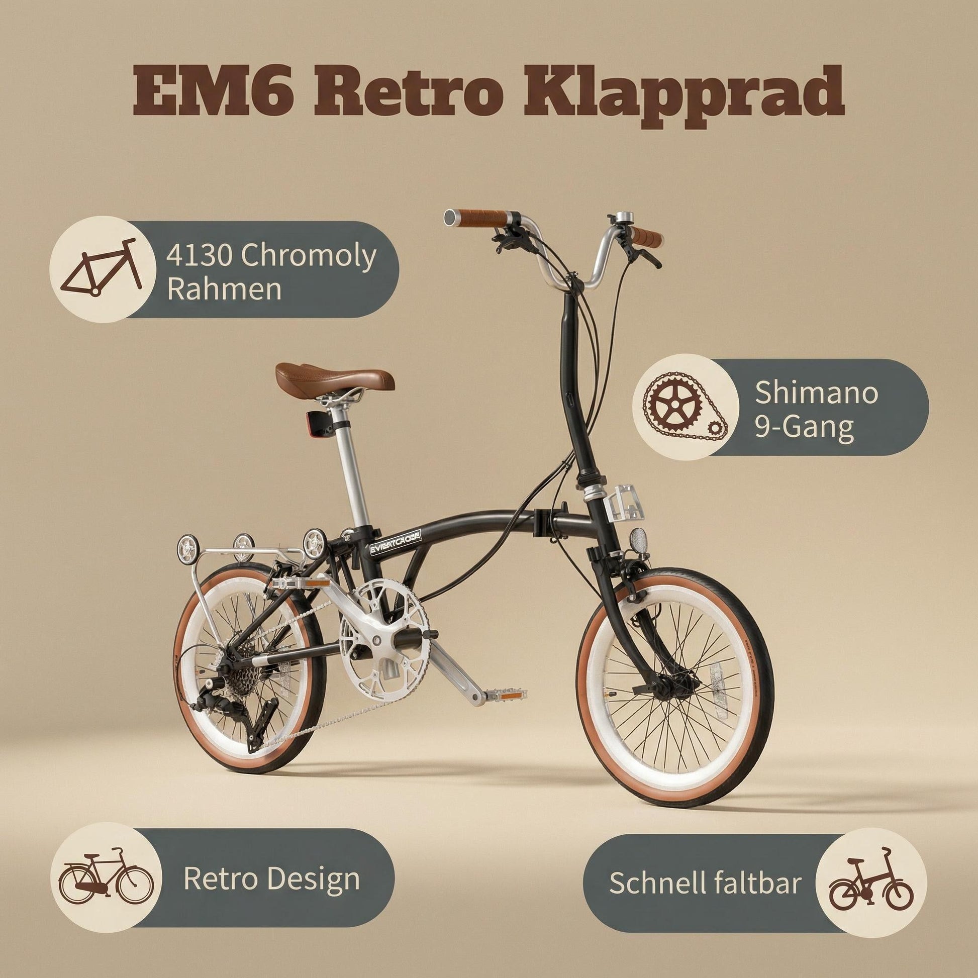 EVERCROSS EM6 16-Zoll-Klapprad