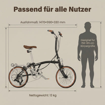 EVERCROSS EM6 16-Zoll-Klapprad