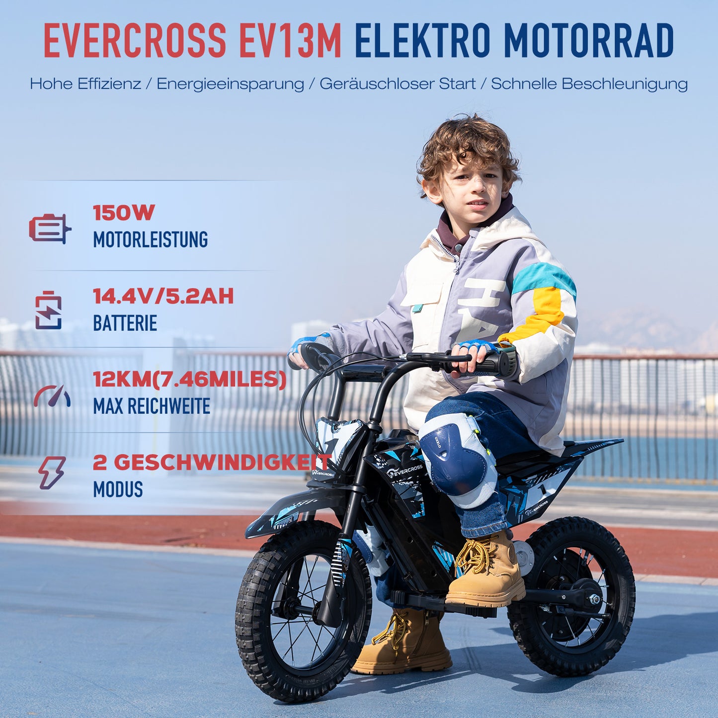 EVERCROSS EV13M Kinder-Elektromotorrad für Kinder von 3-7 Jahren