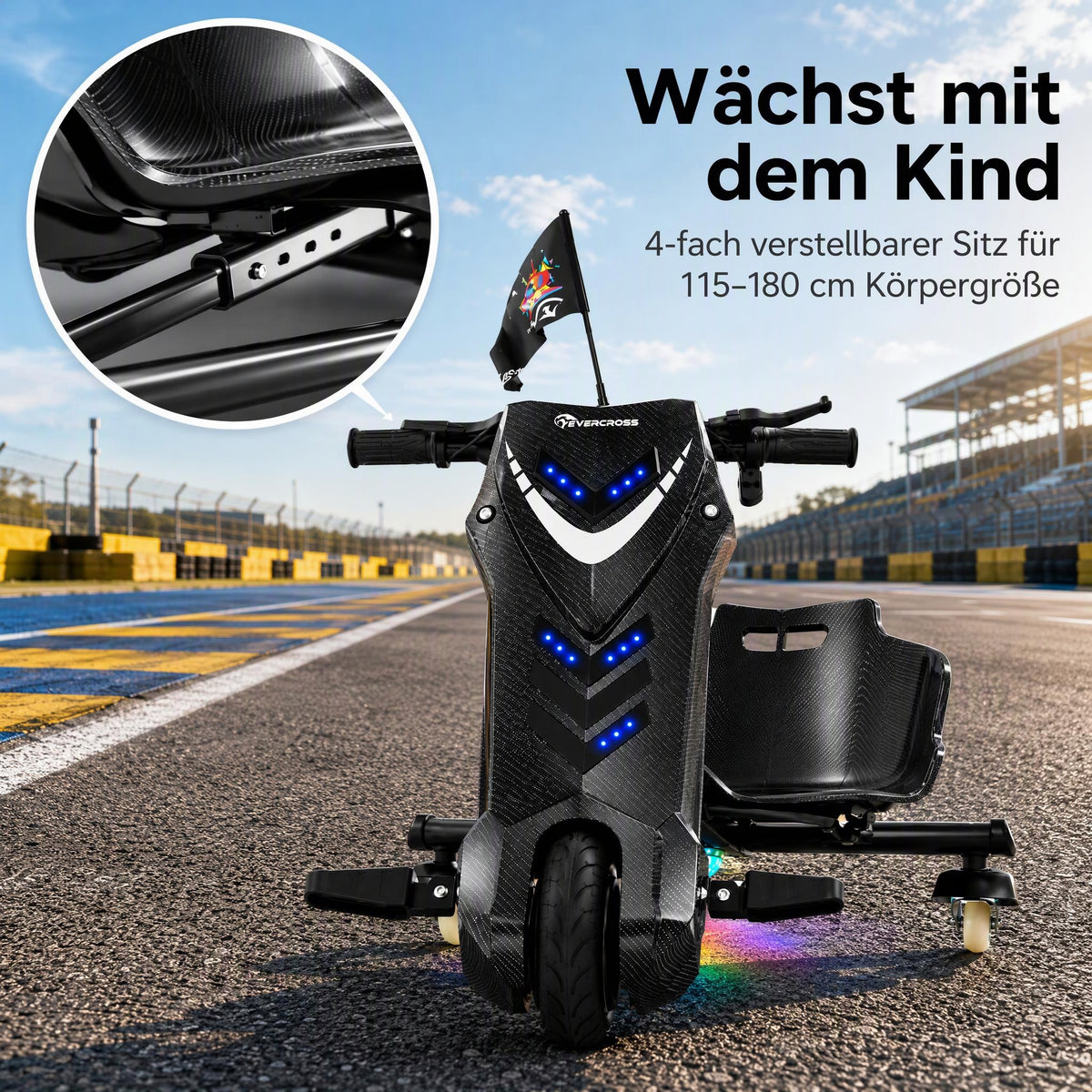 EVERCROSS EV8 Peak Electric Drift Kart for Kids