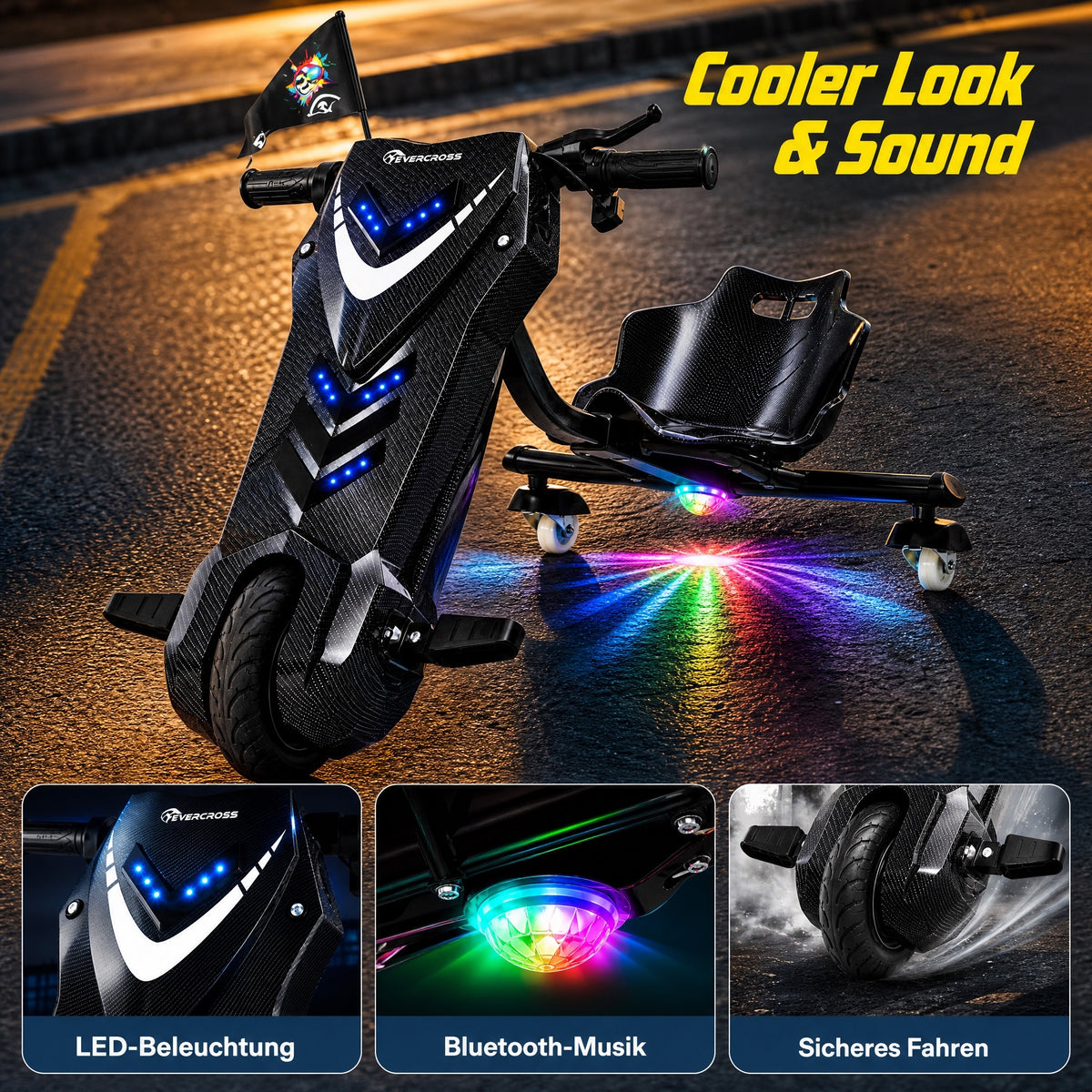 EVERCROSS EV8 Peak Electric Drift Kart for Kids