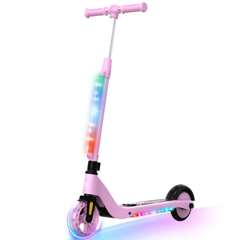 EVERCROSS EV05C Elektrische Scooter voor kinderen van 4 jaar, 5 mph en 40 minuten rijden, LED-kleurrijke verlichting, verstelbare hoogte en lichtgewicht, cadeau voor kinderen