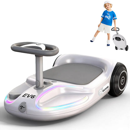 EVERCROSS EV6 Elektrofahrzeug für Kinder, Vier-in-Eins-Schaukelauto mit Pedalen