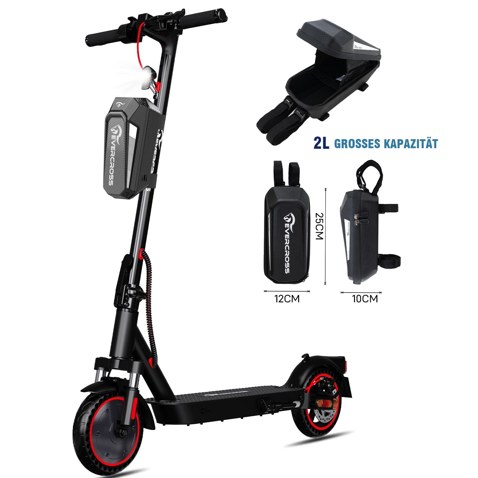 EVERCROSS EV85F Faltbarer Elektroroller mit ABE – Ideal für Stadt
