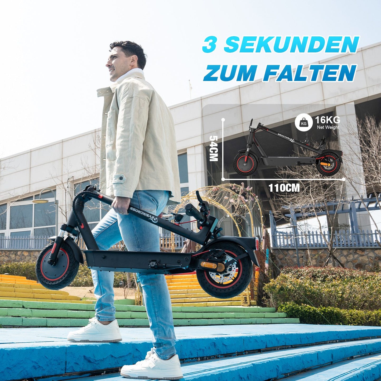 EVERCROSS EV10K PRO ABE Faltbarer Elektroroller