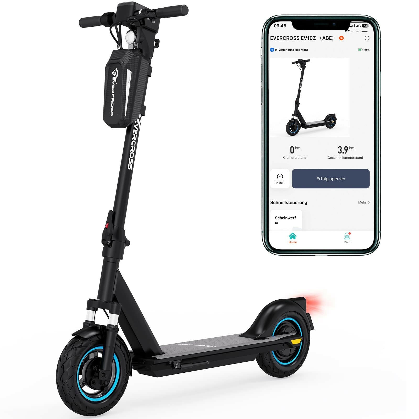 EVERCROSS EV10Z Elektroscooter(ABE)