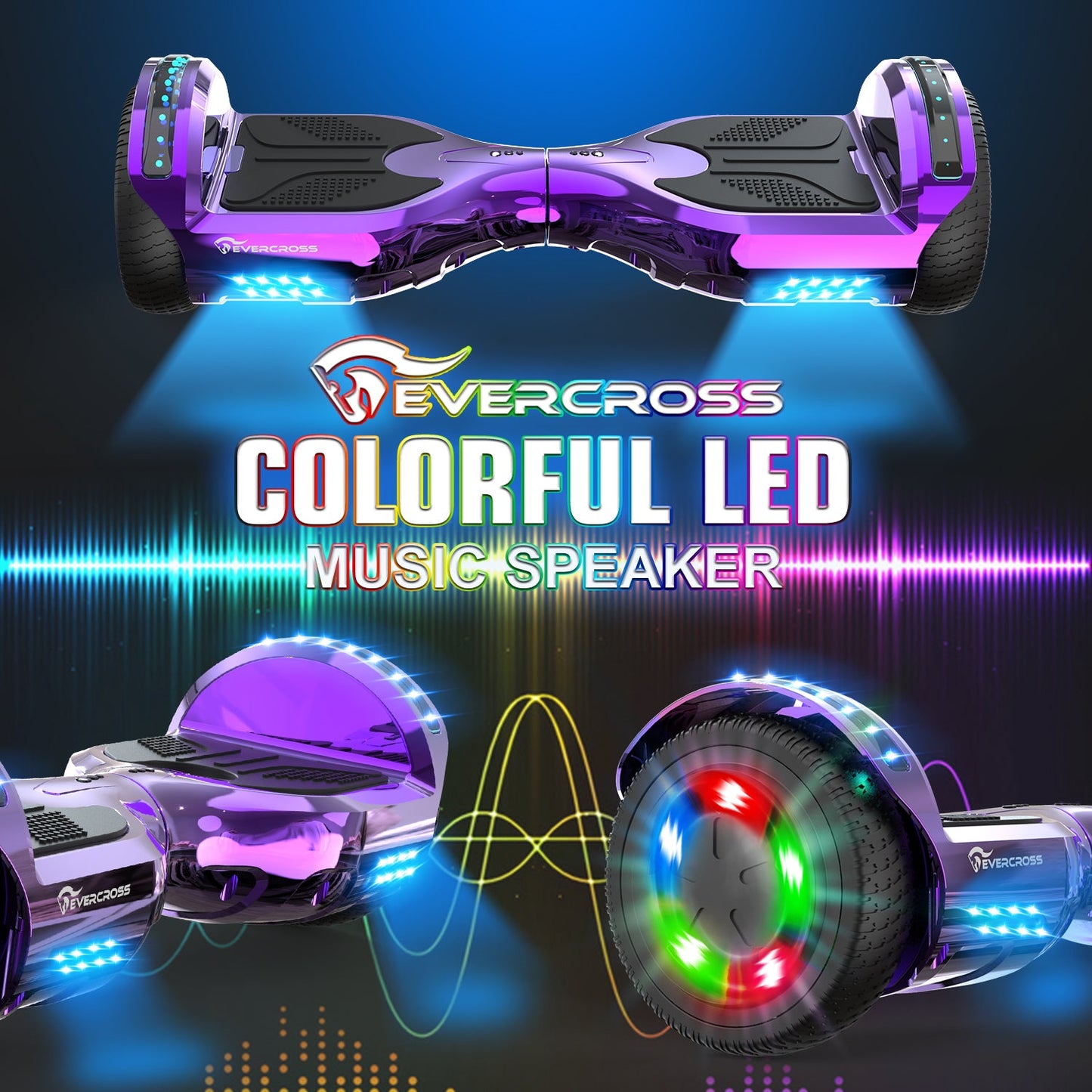 EVERCROSS XP10 Hoverboard, Self Balancing Scooter 6.5" with Seat