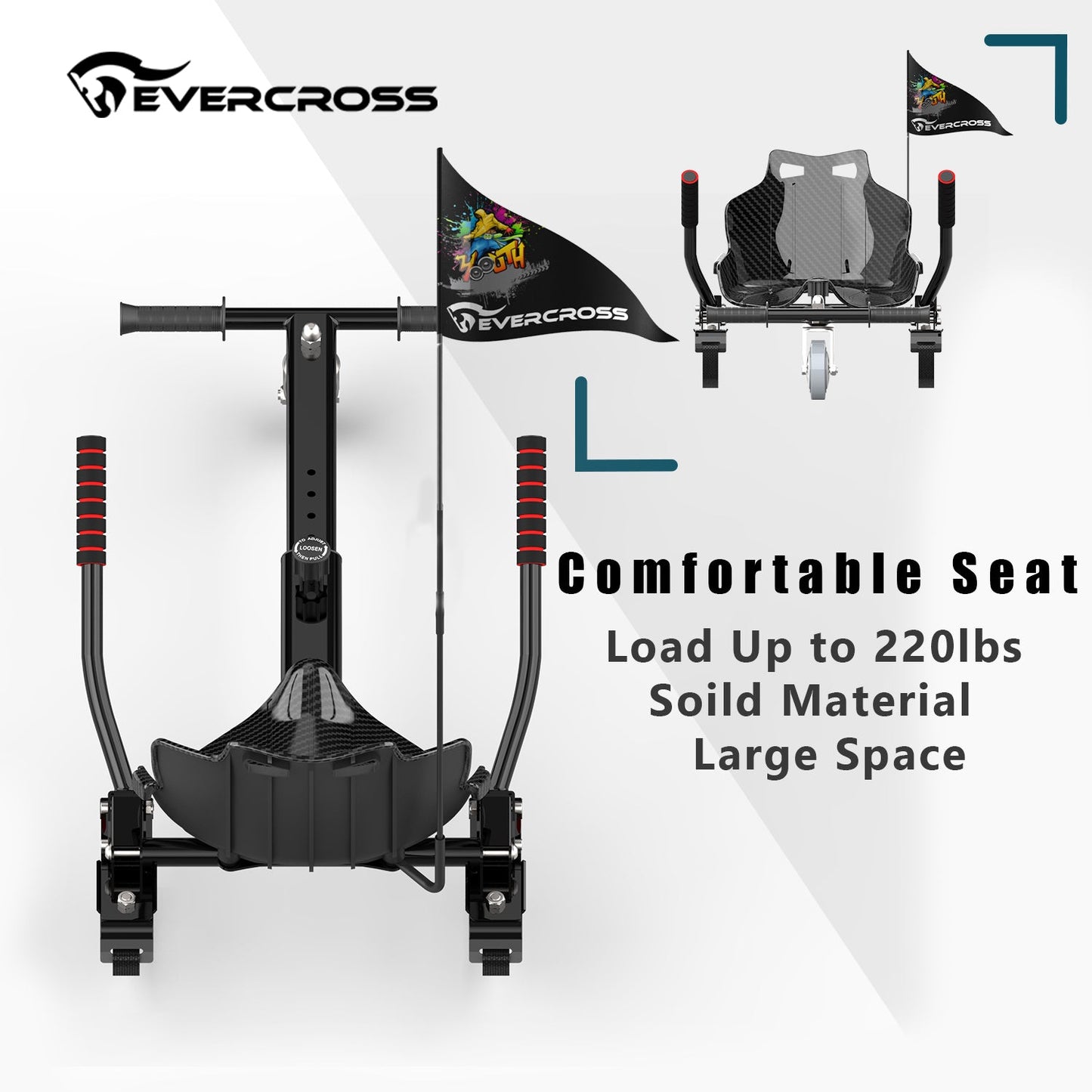 EVERCROSS Hoverboard Seat Attachment, Suitable for Kids & Adults