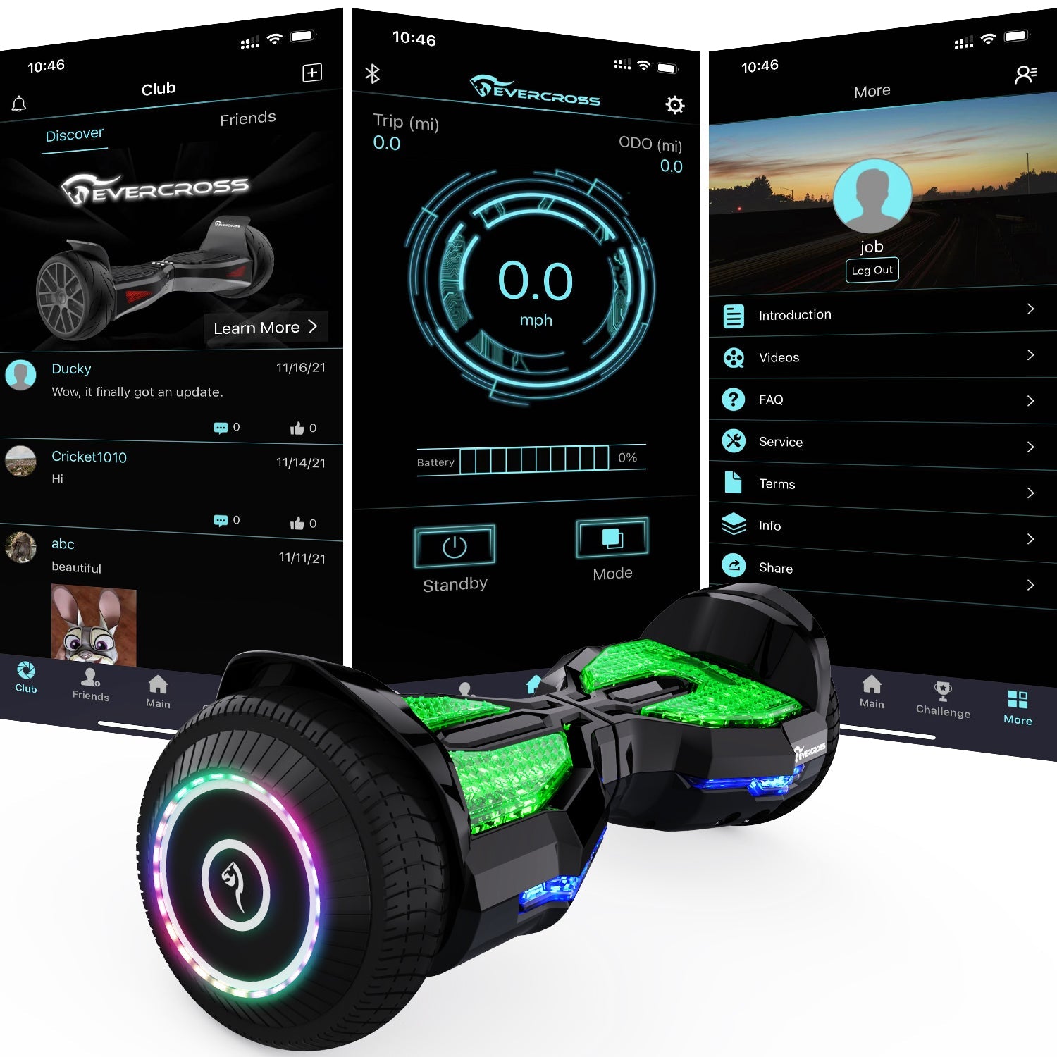 EVERCROSS Hoverboard, 6.5 Inch Self Balancing Hoverboards with Bluetooth