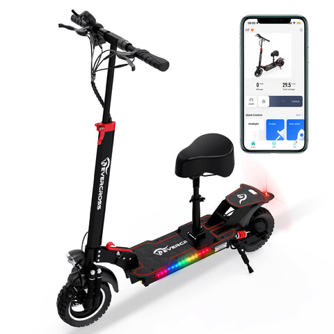 EVERCROSS H7 Electric Scooter, 10" Solid Tires & 800W Motor, 28 mph, 28-mile Range