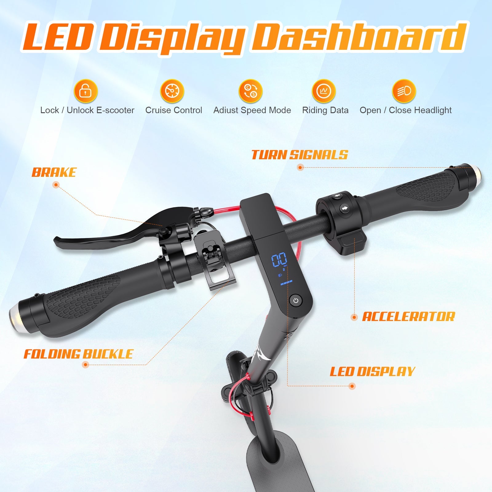 EVERCROSS EV10K PRO Electric Scooter, 10'' Tires & 500W Moto