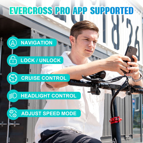 EVERCROSS H7 Electric Scooter, 10" Solid Tires & 800W Motor, 28 mph, 28-mile Range